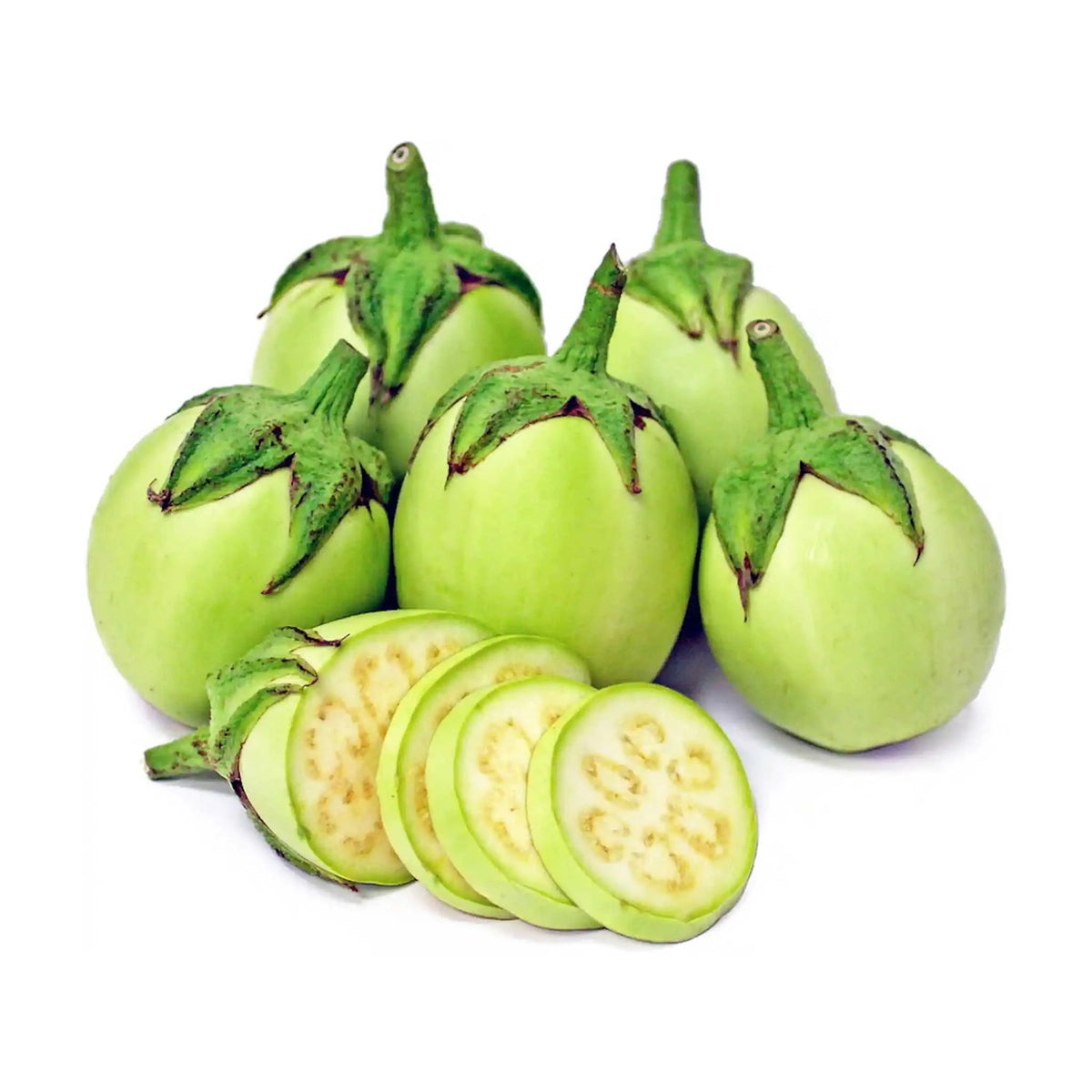Round green Brinjal / गोल हरा बैंगन 500g